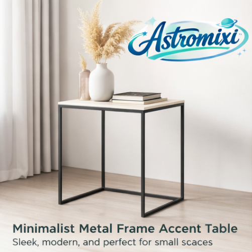 Astromixiโข Minimalist Metal Frame Accent Table, Metal accent table, Minimalist furniture, Modern side table, Small space furniture, Contemporary design, Astromixi home furniture