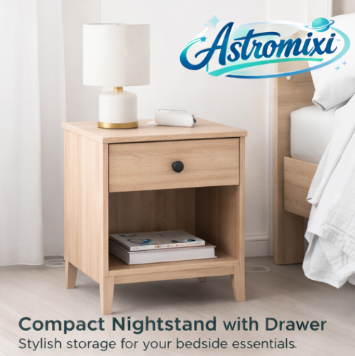 Astromixi™ Compact Nightstand with Drawer, Compact nightstand, Small bedroom furniture, Modern nightstand, Minimalist storage, Bedroom accessories, Astromixi nightstand